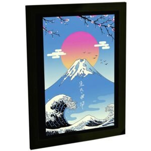 Quadro Decorativo Grande Onda Monte Fuji Japão Decoração