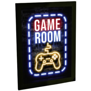 Quadro Decorativo Gamer Game Room Jogos Videogame Decoração