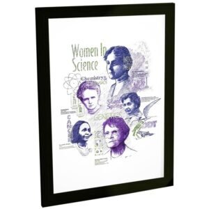 Quadro Decorativo Mulheres Na Ciência Marie Curie Poster