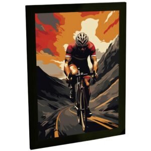 Quadro Decorativo Bike Bicicleta Ilustração Estrada Ciclismo