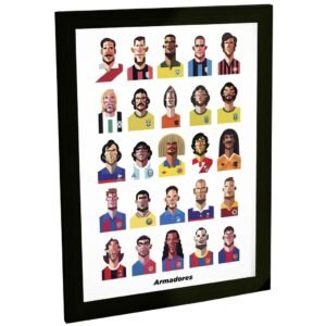 Quadro Decorativo Futebol Grandes Armadores Ilustração Decoração Poster Quarto Sala