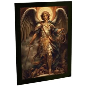 Quadro Decorativo Religioso São Miguel Arcanjo Anjo Decoração Poster Quarto Sala