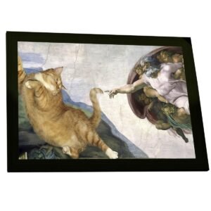 Quadros Decorativos Gatos em Obras de Arte Decoração Quarto Sala Engraçada Placa Poster