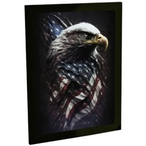Quadro Decorativo Estados Unidos Eua Águia Liberdade Decoração Poster Quarto Sala