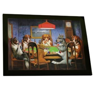 Quadro Decorativo Poker Game Cassius Coolidge Cachorros Jogando Poker Decoração Quarto Sala