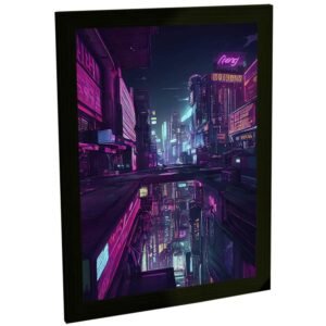 Quadro Decorativo Cyberpunk Game Aesthetic Cidade 02
