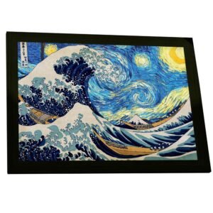 Quadro Decorativo A Noite Estrelada Grande Onda Kanagawa
