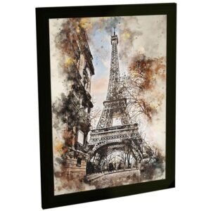Quadro Decorativo Torre Eiffel Paris Outono Pintura