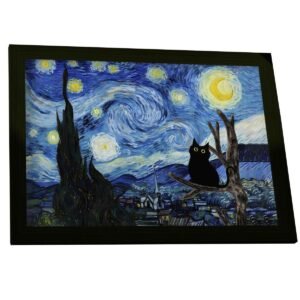Quadros Decorativos Gatos em Obras de Arte Decoração Quarto Sala Engraçada Placa Poster