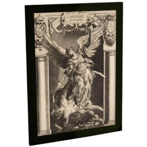 Quadro Decorativo São Miguel Arcano Ilustração Decoração Poster Quarto Sala