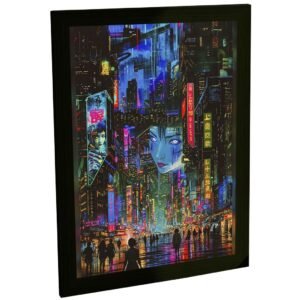 Quadro Decorativo Anime Cyberpunk Futurista Tokyo Poster Quarto Sala