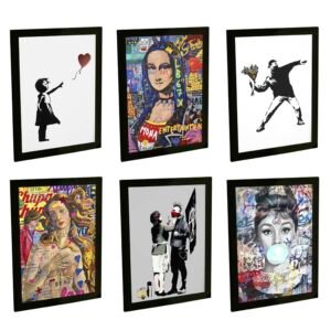 Quadros Decorativos Grafite Arte de Rua Banksy Pop Arte Pinturas Varios Modelos Decoração Quarto Sala