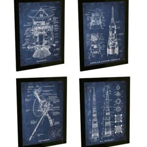Quadros Decorativos Naves Espaciais Voyager Apollo Cassini N1 Astronomia Decoração Quarto Sala