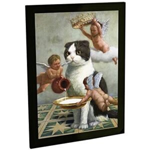 Quadro Decorativo Engraçada Gato Rei Coroado Tumblr Decoração Poster