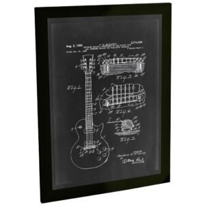 Quadro Decorativo Guitarra Projeto Banda De Rock Musica Decoração Poster