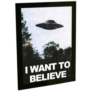 Quadro Decorativo I Want To Believe Ufo Ets Aliens M02 Decoração Poster