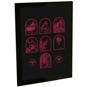 Quadro Decorativo Os 7 Pecados Capitais Psicologia Decoração Poster