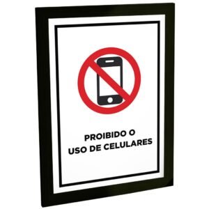 Quadro Decorativo Proibido O Uso De Celular Aviso