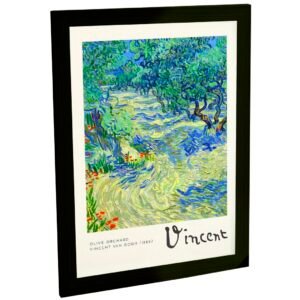 Quadro Decorativo Van Gogh Olive Orchard Releitura Pintura Óleo Decoração Sala Quarto Escritório Poster Quadro Moderno