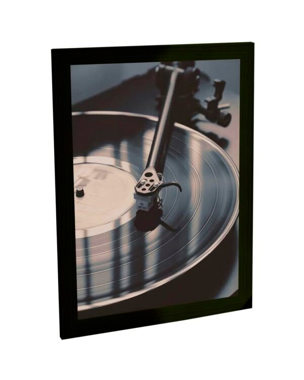 Quadro Decorativo Vintage Toca Discos Vinil Música Retrô Sala Quarto Escritório Poster Decoração